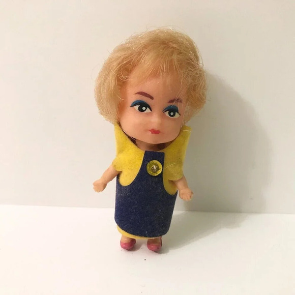 Vintage Liddle Kiddle Clone Doll 2.5 Inch Tall Hong Kong - Picture 1 of 12